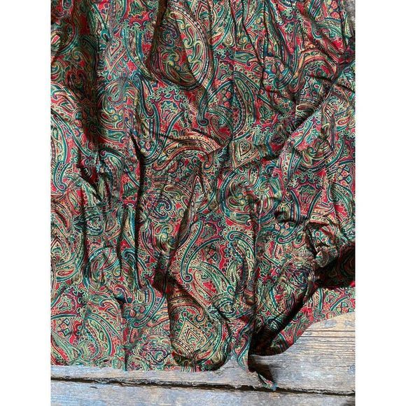 Womens Apron Paisley Gold Red Green Christmas Now Designs - Picture 4 of 9